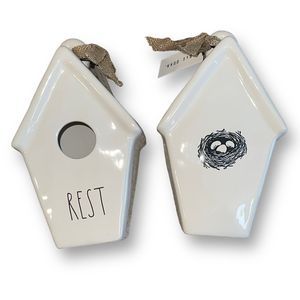 Rae Dunn REST Birdhouse Ceramic by Magenta 1 pc New in Box